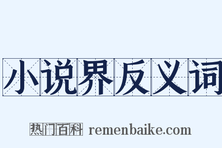 小说界反义词是什么意思的图片